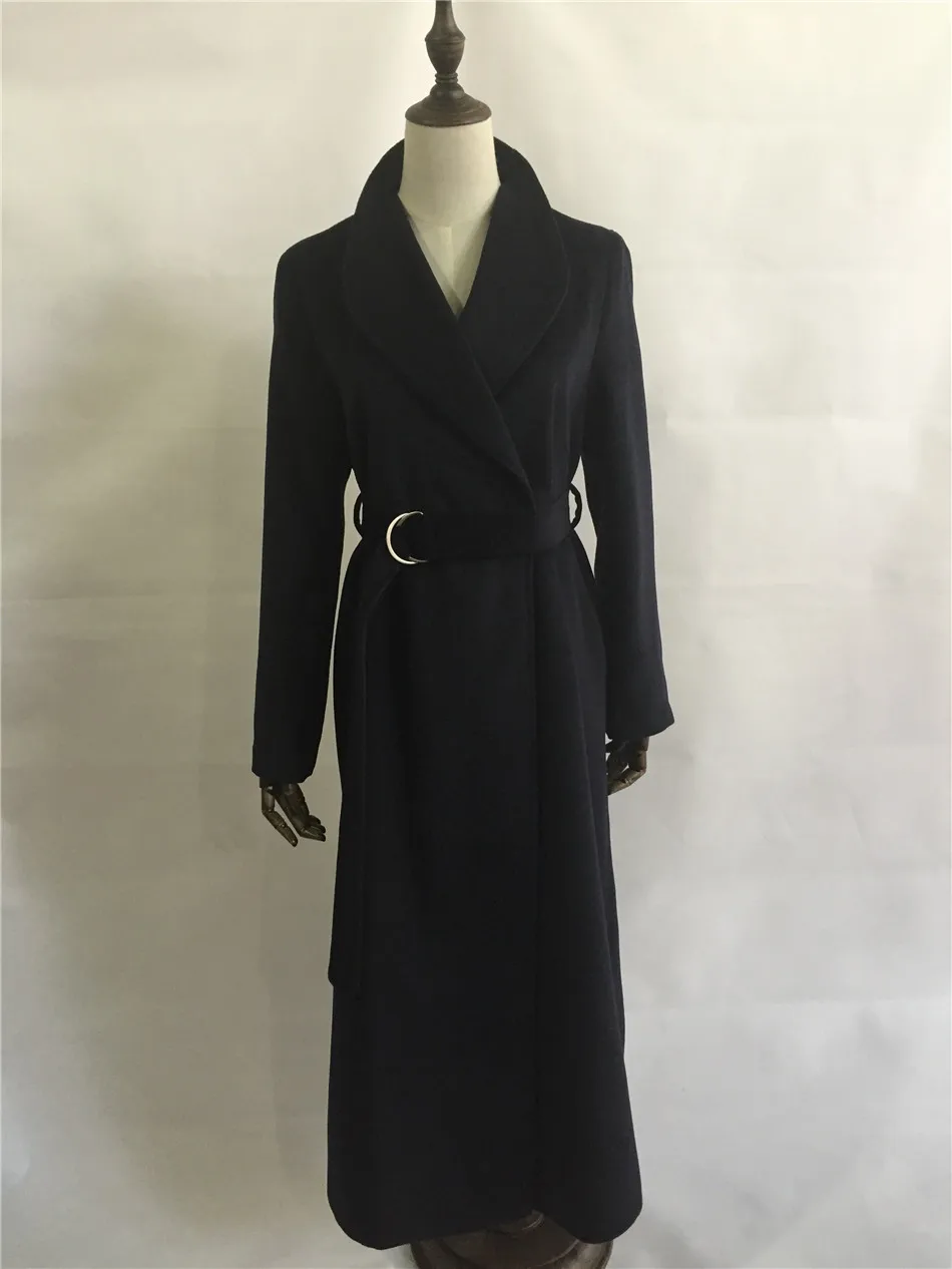 

Manteau femme 2020 Fall Winter Women Oversized Wool Simple Long Coat Brief Maxi Belted Overcoat manteau casaco feminino