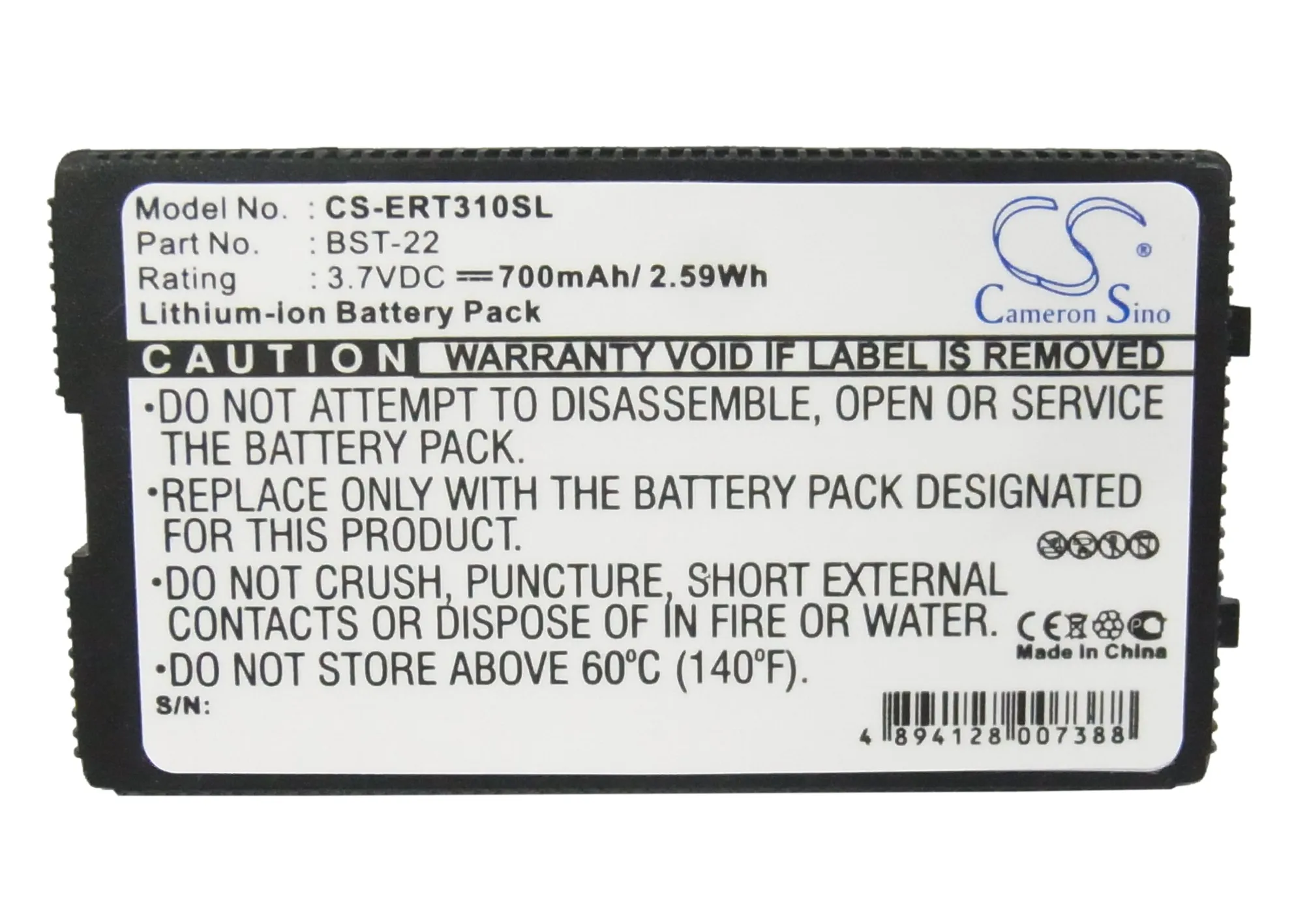 Аккумулятор Cameron Sino для Sony Ericsson T300 T306 T310 700 мАч|cameron sino|battery for sony ericssonbattery |