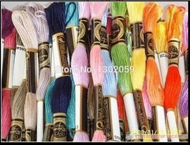 Total 50 Pieces Embroidery Yarn Floss Thread Cross Stitch Similar with DMC | Дом и сад