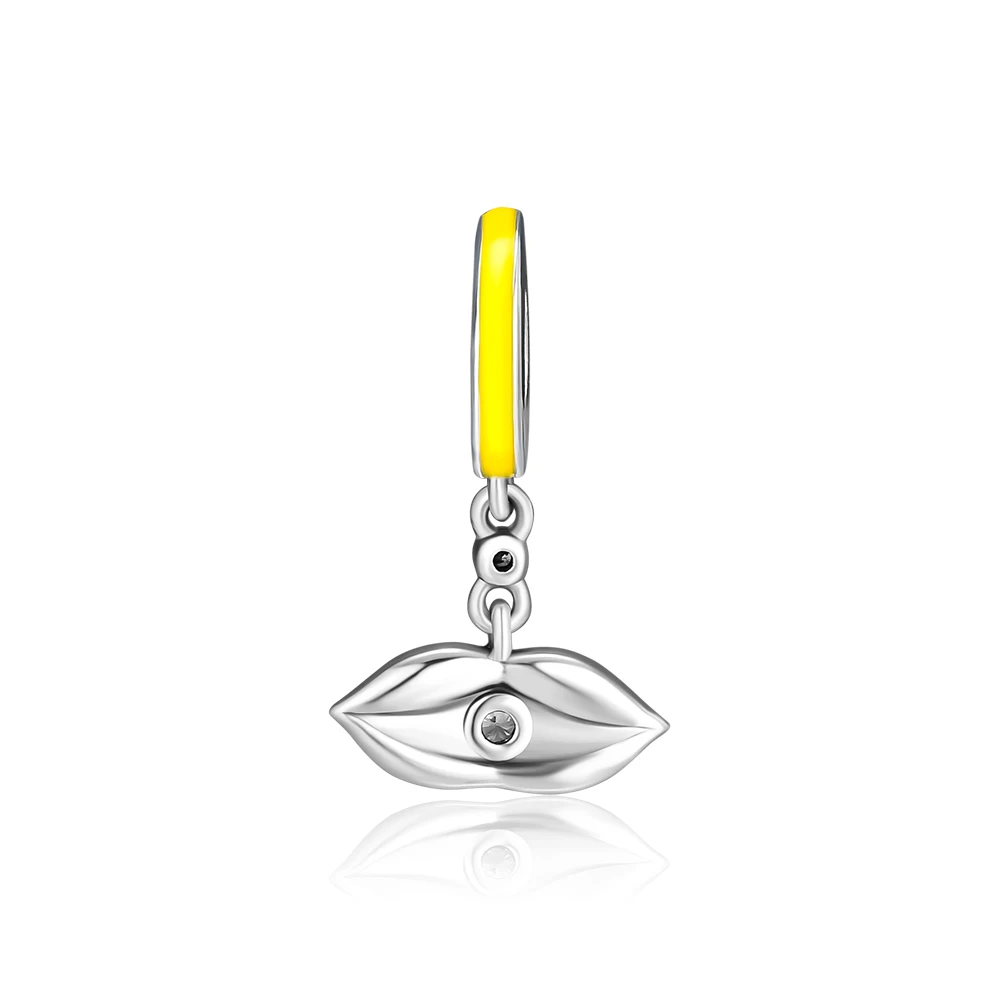 Fandola CKK 925 Sterling Silver Glamour Kiss Mouth Dangle Charm Fits Pandora Bracelet Charms Necklace for Women Jewelry Making | Украшения