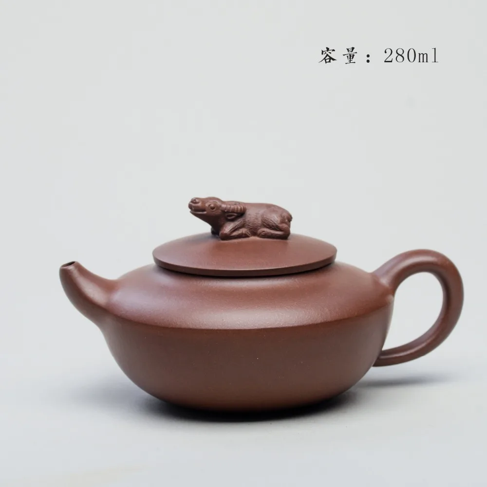 

Оригинальный чайник Zisha объемом 280 мл, Глиняный Чайник ручной работы из искусственной фиолетовой глины, чайник для чая в стиле кунг-фу