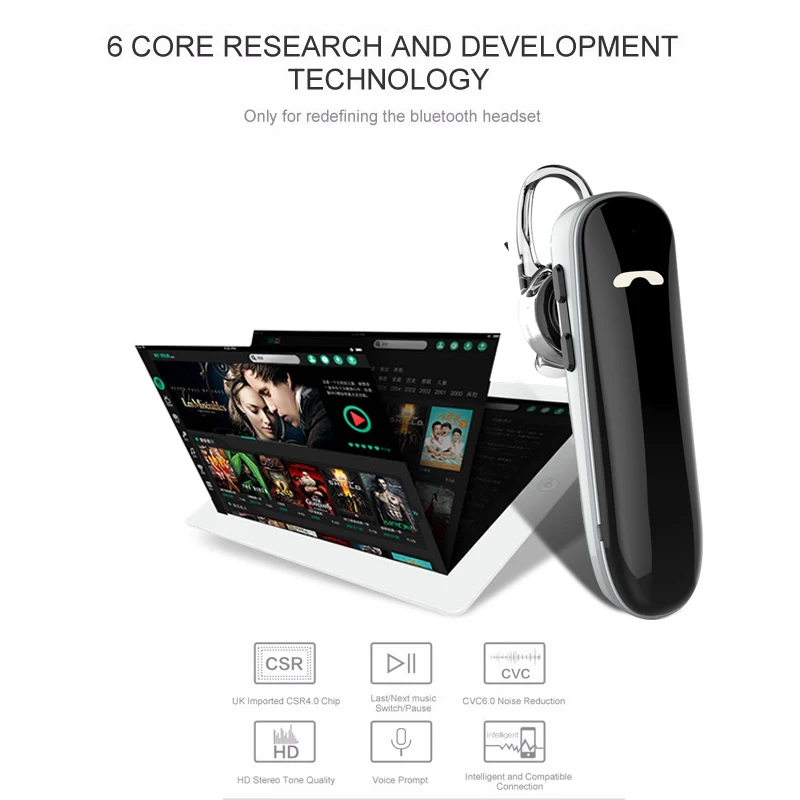 DAONO RD13 бизнес bluetooth наушники Беспроводная стерео гарнитура с micphone handsfree звонки для