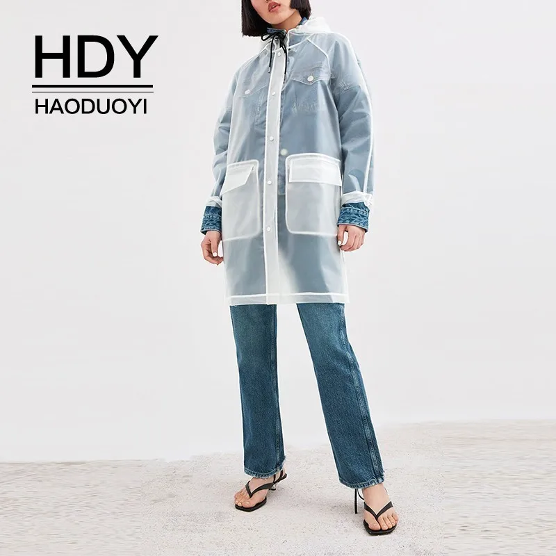 HDY Haoduoyi Регулируемый Чехол с длинным рукавом и накладным карманом Контрастный