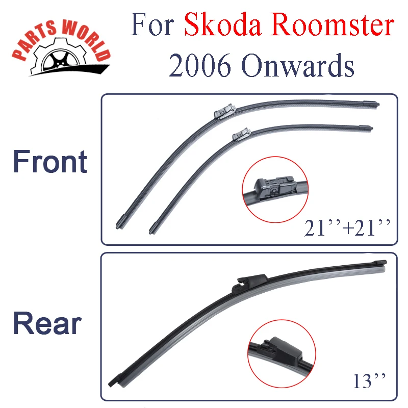 Высококачественные передние и задние щетки стеклоочистителя для Skoda Roomster 2006-2016
