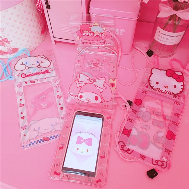 Новинка, hello kitty, двойная звезда, водонепроницаемый чехол для телефона, для iPhone, samsung, монета, Карманный держатель для карт, чехол для телефона