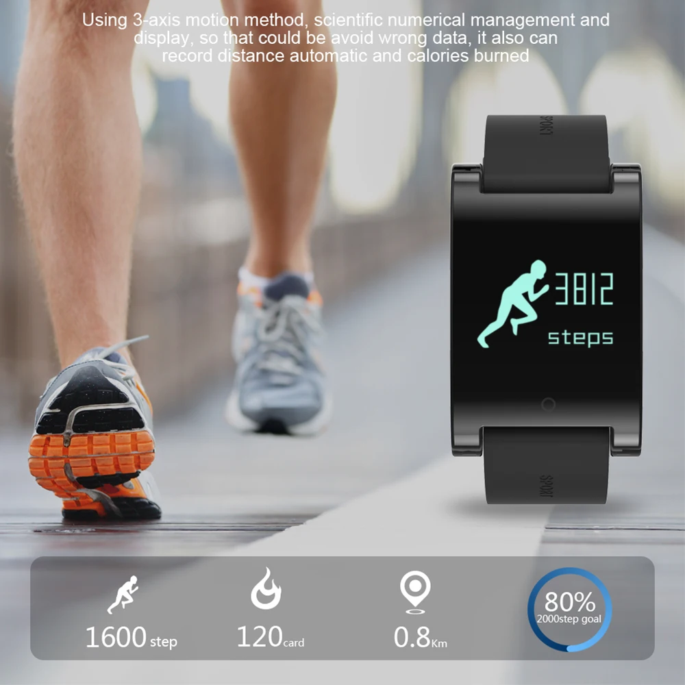 DM68 Смарт Часы Heart Rate трекер с кровью Давление монитор Фитнес Smartwatch