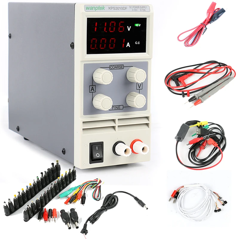 Регулируемый импульсный источник питания постоянного тока KPS 3010DF 30 В 10 А 0 01 в а с