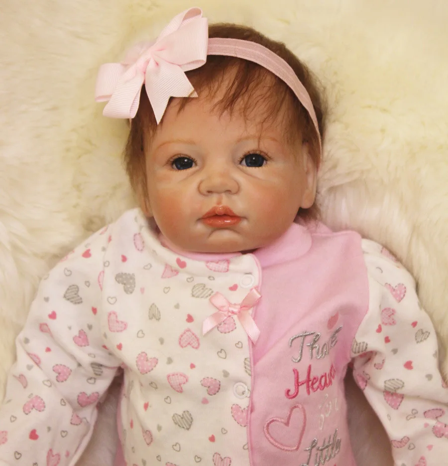 22 дюйма Reborn Baby GIRL реалистичные куклы для новорожденных силиконовая учебная кукла