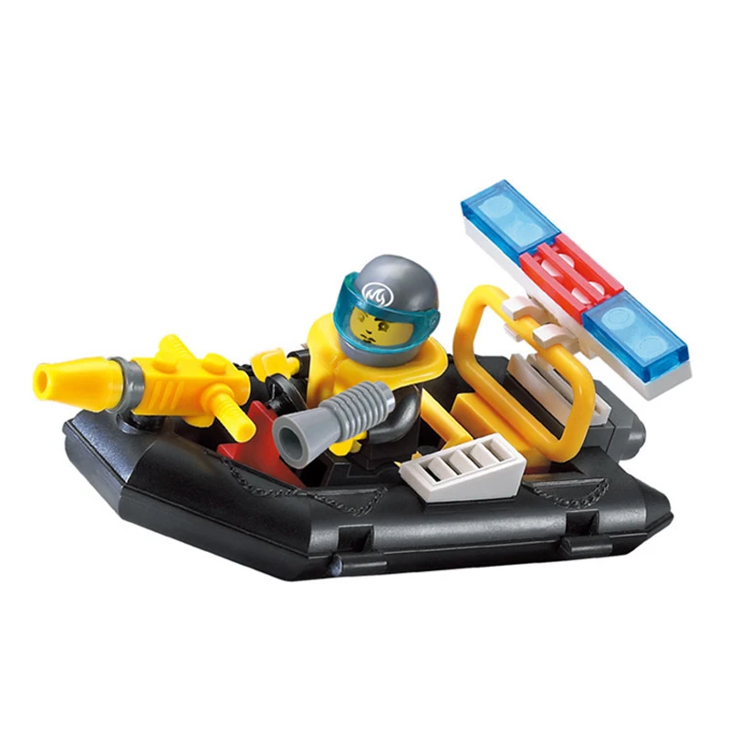 339 шт. детские строительные блоки игрушки совместимые с Legoingly city Fire sea detachment