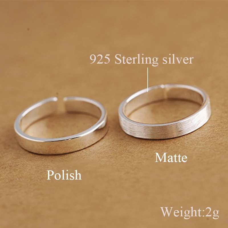 Обручальное кольцо из чистого серебра с полированной 925 пробы серебряные кольца