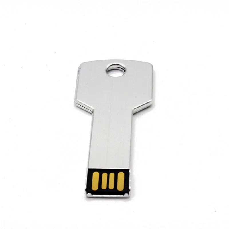 SHANDIAN, Пользовательский логотип, USB флеш-накопитель, 4 ГБ, 8 ГБ, 16 ГБ, 32 ГБ, металлический накопитель, флешка, карта памяти, форма ключа - Цвет: WHITE