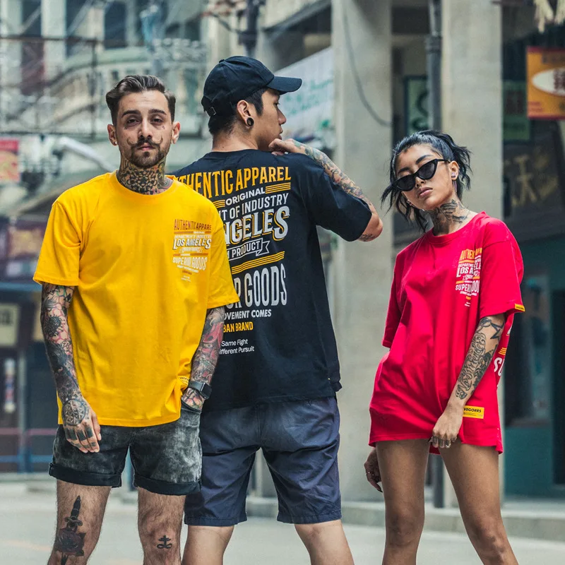 Летняя футболка унисекс Мужская и женская с буквенным принтом Плюс Размер