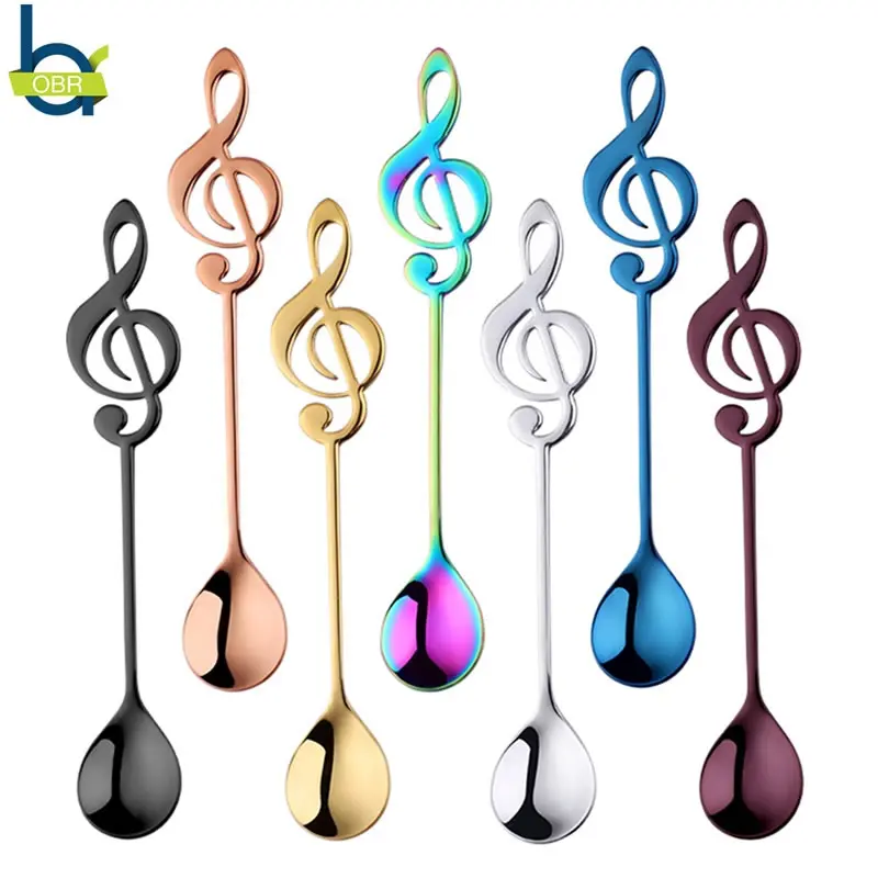 Ложка из нержавеющей стали с музыкальной ручкой OBR ложка для перемешивания