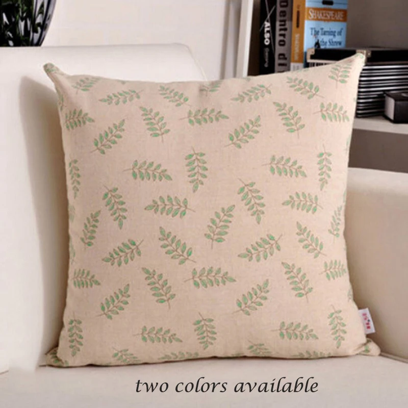 Наволочка для подушки наволочка с листьями дерева Цветочный хлопковый льняной