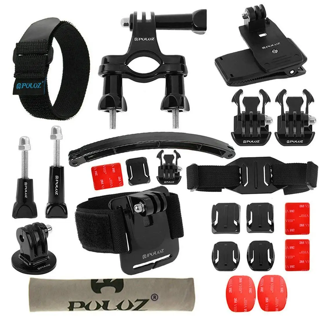 PULUZ 24 в 1 комплект аксессуаров для GoPro Hero 6 5 Black Session 4 3 + Fusion AKASO SJCAM DBPO | Электроника