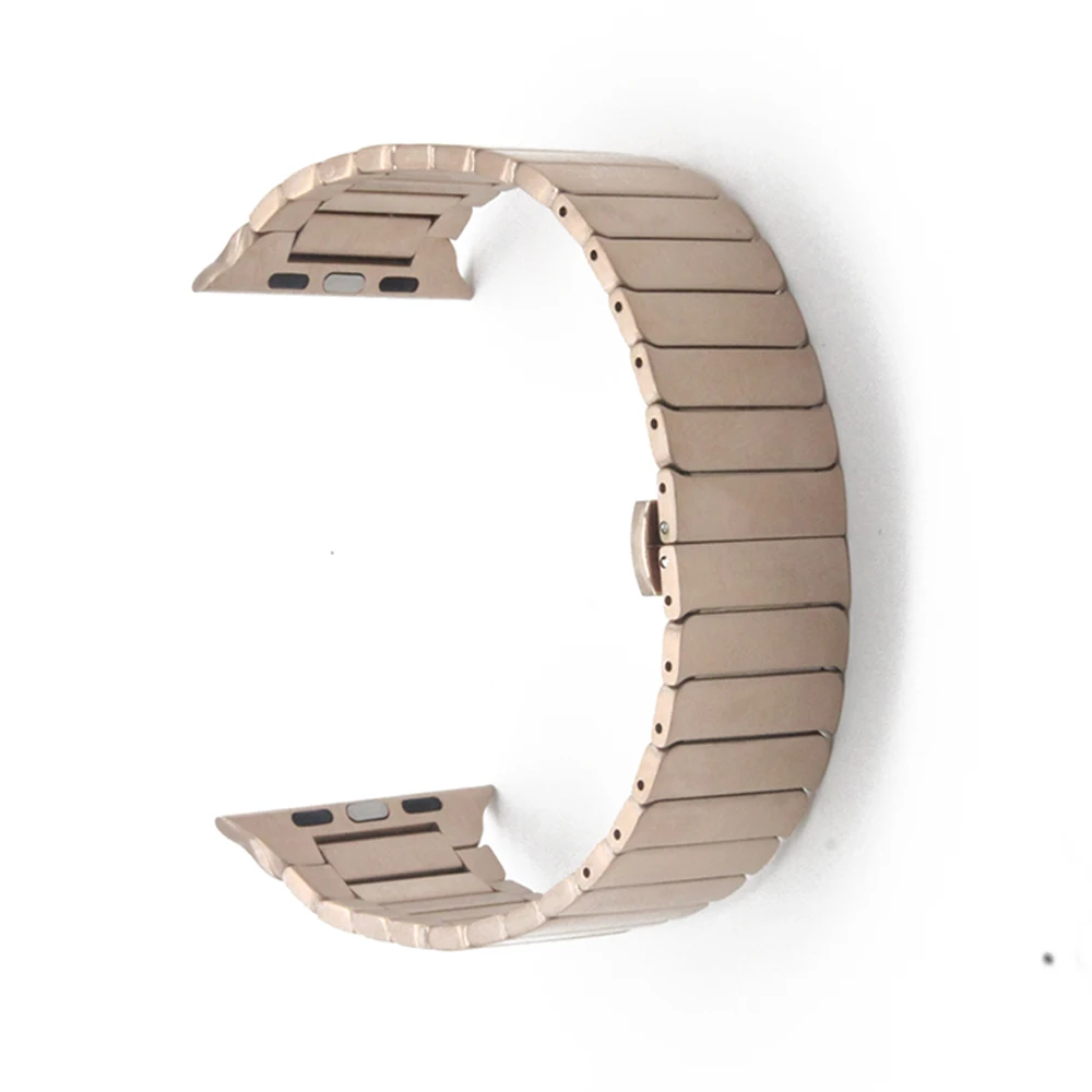 Stainless Steel Watchband for iWatch Apple Watch / Sport / Edittion 38mm 42mm Butterfly Buckle Strap Band Wrist Belt Bracelet