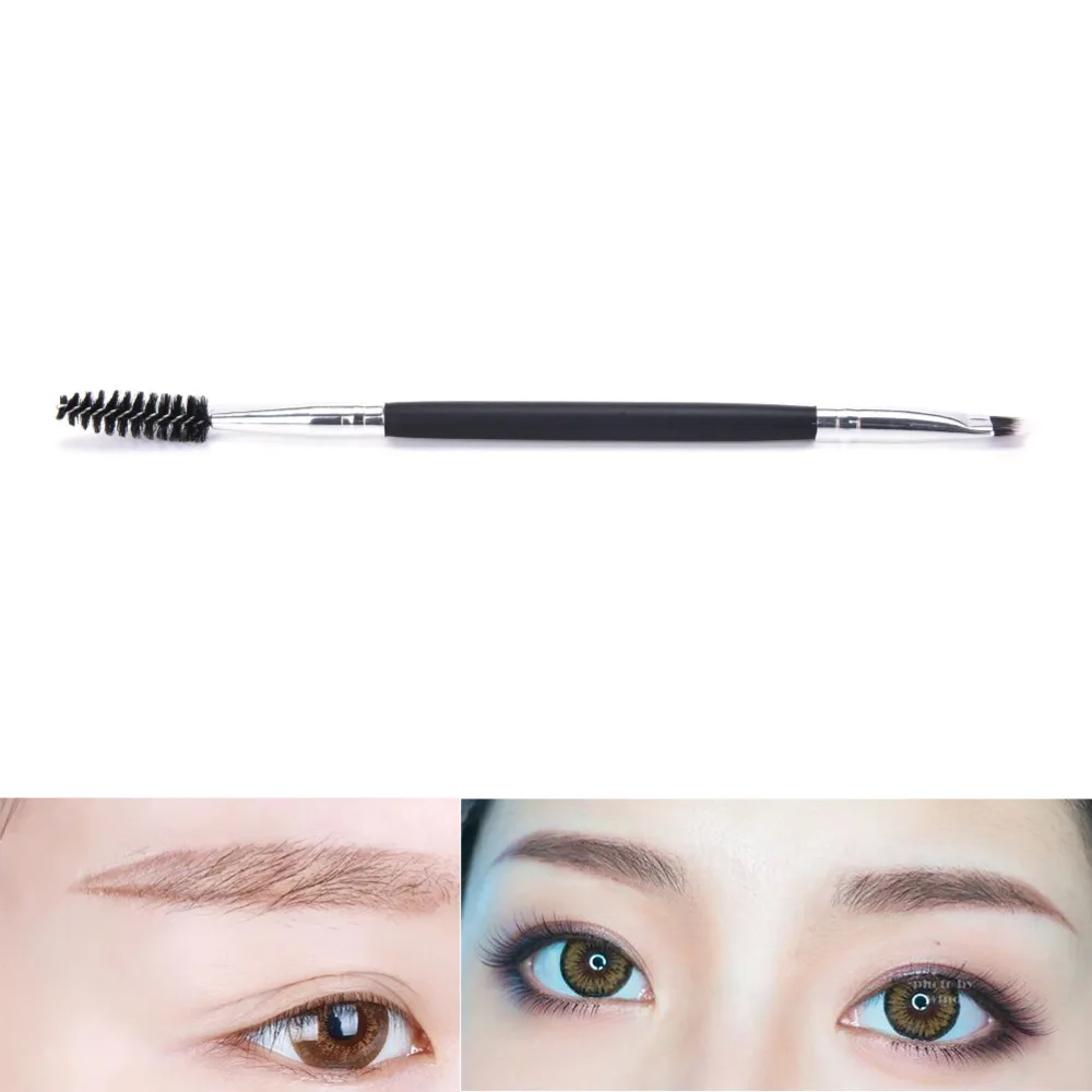 Двухсторонняя деревянная ручка кисть для бровей косметические кисти макияжа