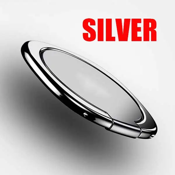 silver Jcase общее кольцо-держатель для телефона 360 Градусов Подставка для Samsung Xiaomi iPhone X 7 6 55 5S plus смартфон планшет простая сумка - Цвет: silver