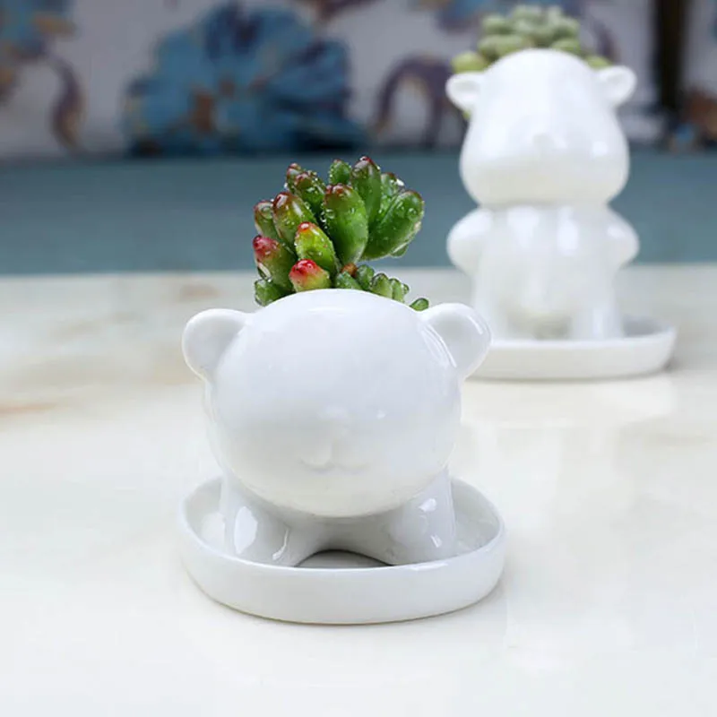 YeFine маленькие керамические горшки для растений милые декоративные цветочный