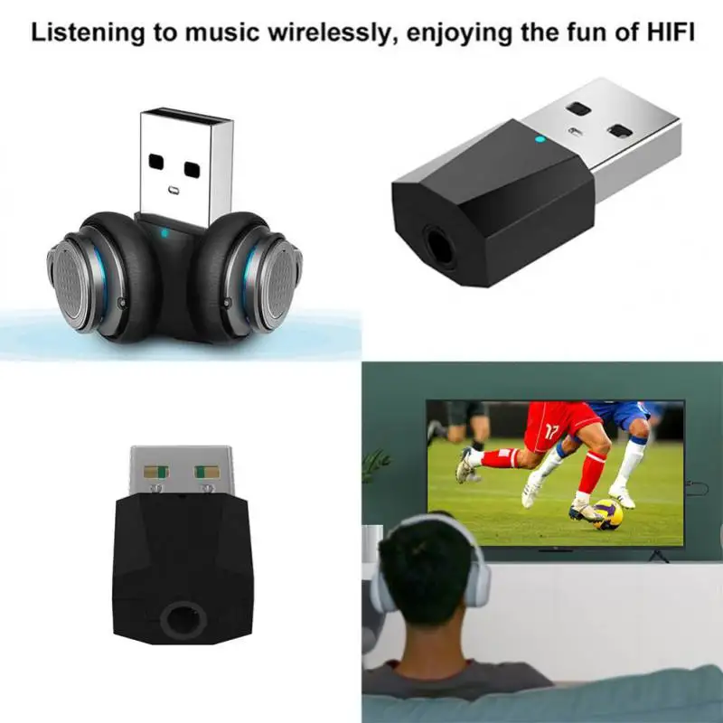 3.5mm jack Wireless Bluetooth 4.2 Transmitter USB HIFI Stereo Audio Music Adapter for TV Mobile Phone Headphone | Электроника