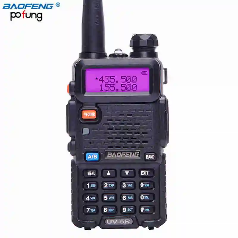 black color Baofeng UV-5R рация Любительская UHF VHF Двухдиапазонная портативная радио pofung uv5r трансивер cb двухстороннее радио Охота Toky Woky - Цвет: black color