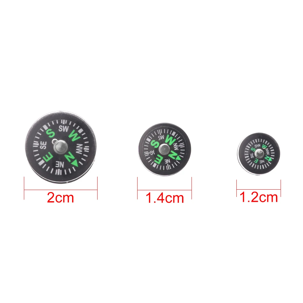 10 PCs Portable Mini Camping Hiking North Navigation Handheld Accurate Compass Survival Compasses Button Design Practical Guider | Спорт и