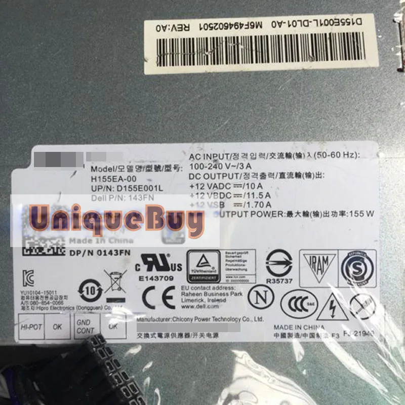 16pin Питание для Dell AIO Optiplex 155W 3240 7440 серии H155EA 00 143FN|Блоки питания компьютеров| |