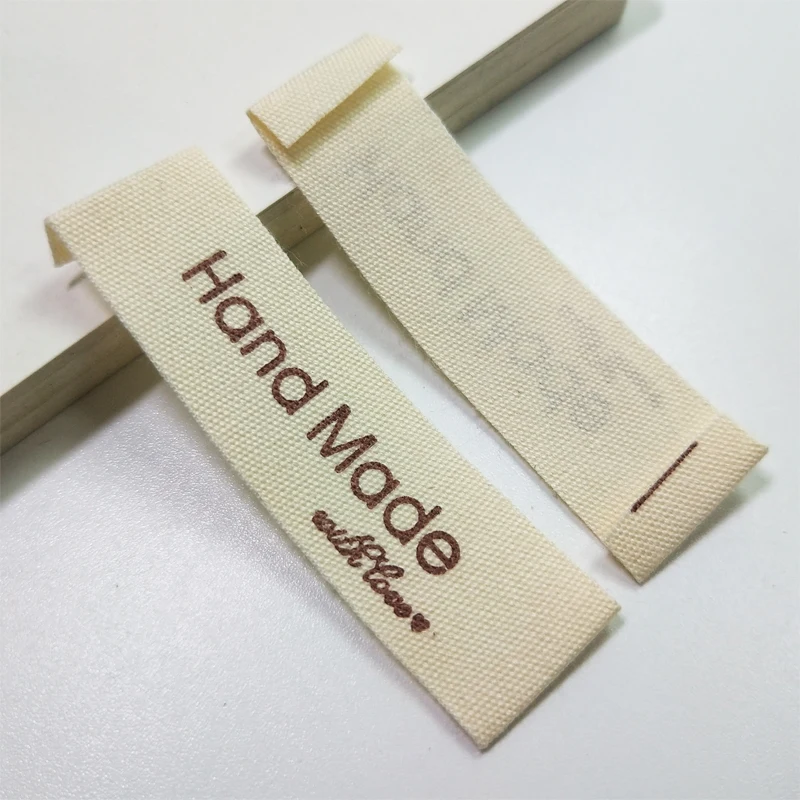 Free shipping Hand Made tags Cotton Main Labels for T-shirt Baby clothing  Labels Sewing Accessories images - 6