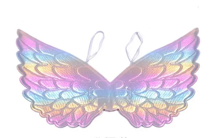 Сказочные Крылья Ангела Радуга маскарадное платье крыло Хэллоуин Свадьба День