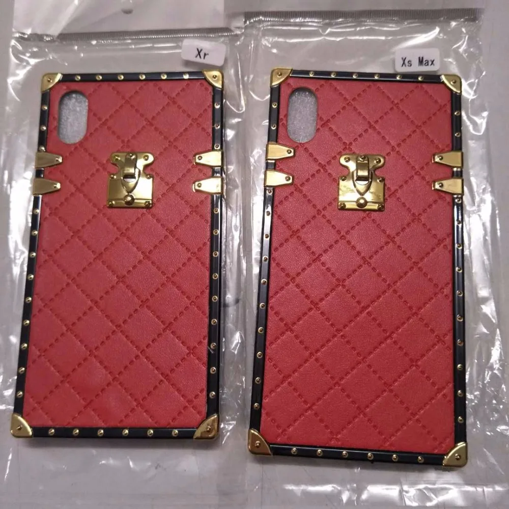 Роскошный чехол для телефона из искусственной кожи s для iphone 11X6 6s 7 8 Plus XR Xs Max Модный Винтажный чехол с квадратной решеткой для задней крышки телефона Coque чехол