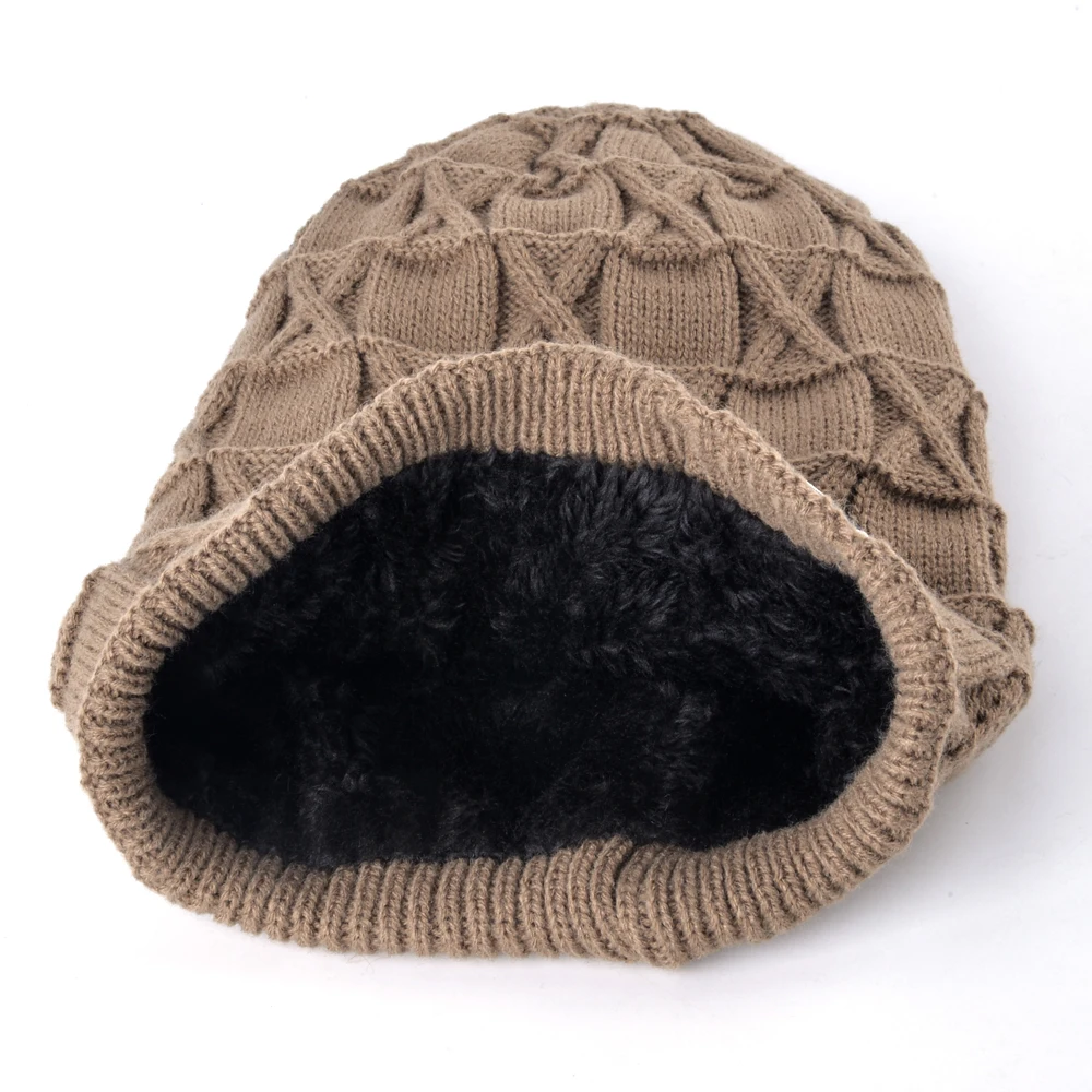 2017 зимние шапочки шляпа для мужчин теплый женская шапки Женщины Двойной Слои