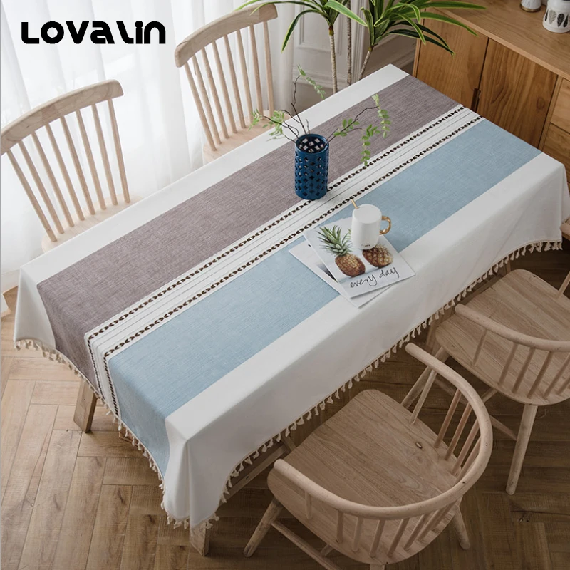 Lovalin 2 цвета подходящая скатерть уникальный дизайн в полоску кисточка кулон