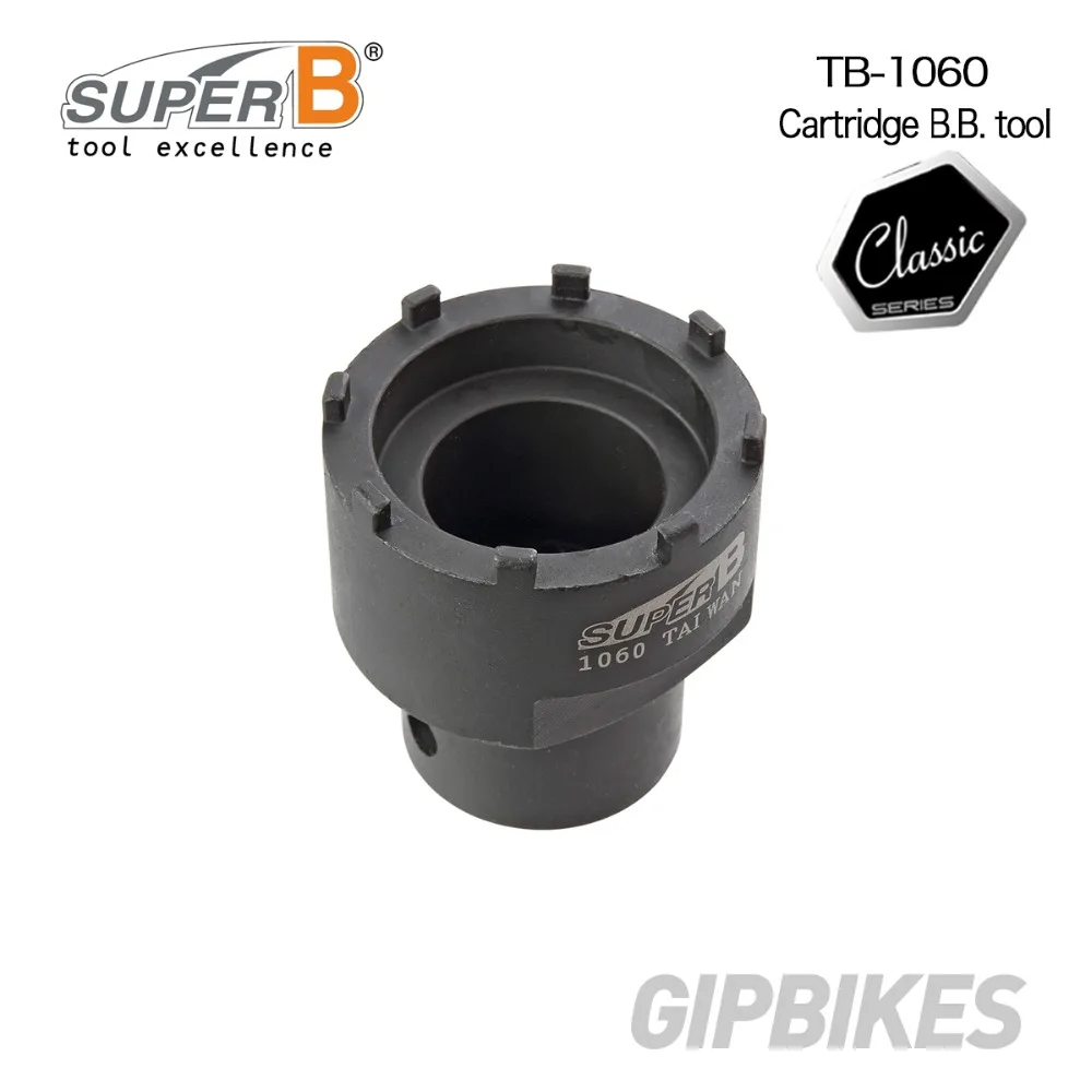 

Super B TB-1060 Cartridge B.B. tool For Shimano, T r u v a t i v, SRAM and all ISIS 8-notch bottom bracket cups Bicycle Tools