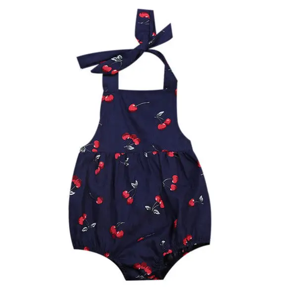 Детский хлопковый комбинезон для девочек летнее платье с принтом|baby girl romper|girls