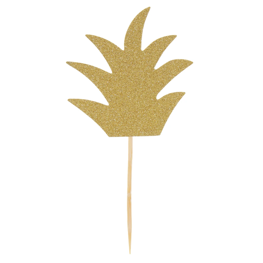 24pcs Glitter Pineapple Cupcake Pick Cake Topper Birthday Party Decor Gold | Decorating Supplies