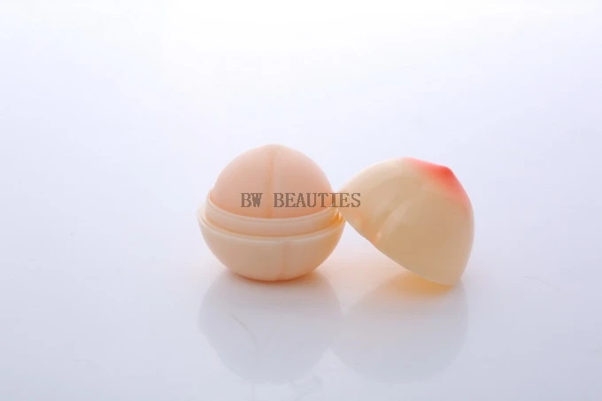 100 Pcs/Lot New Cute Makeup Peach Shape Moisturizer Nutritious Lip Balm Long Lasting Lips Care Brand Lipstick Balm
