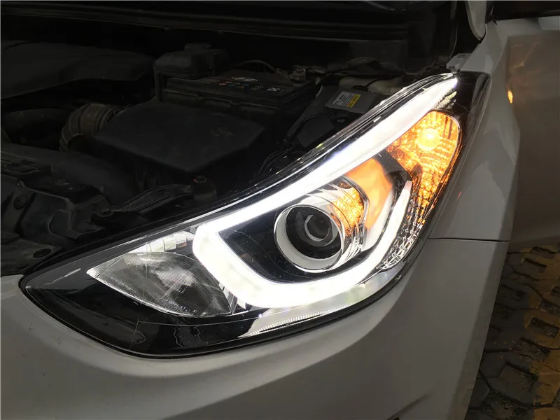 VLAND фабрика для автомобиля фара для Elantra фар 2012 Elantra светодиодный фар H7 ксенона с дневной свет и сигнала