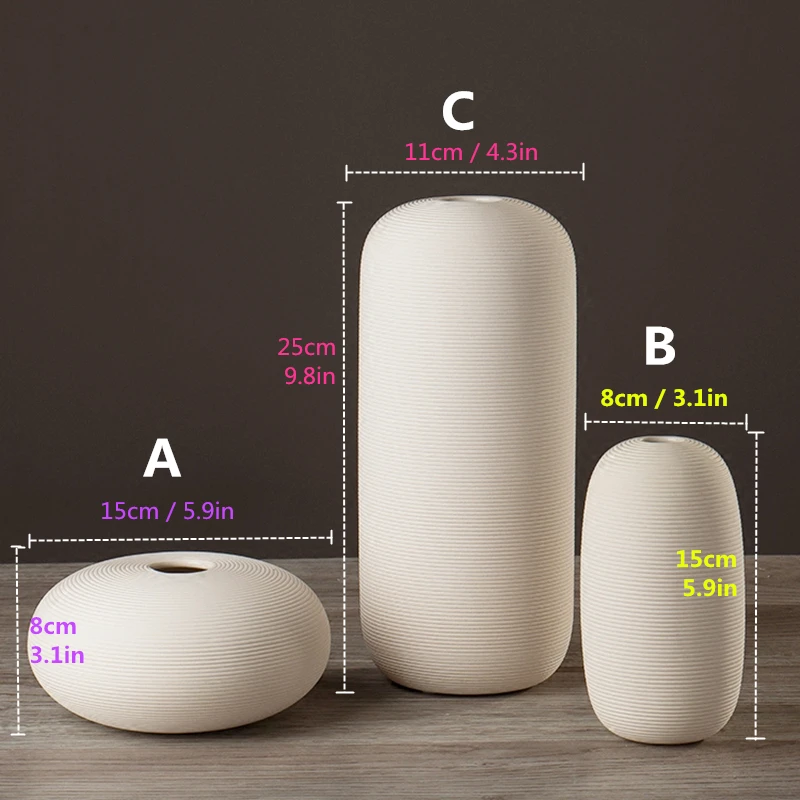 New Porcelain Creativity Simple-Modern Style White Vases Ceramic Tabletop for Wedding Home Decoration Chinese Jingdezhen | Дом и сад
