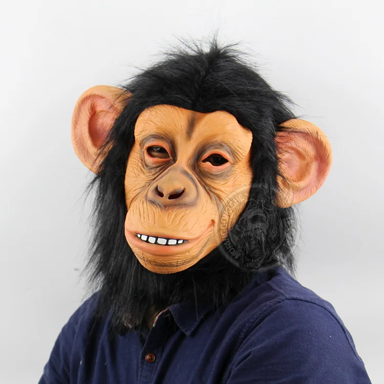 W &amp M маска для Хэллоуина 3D Обезьяна латекс маскарадные маски cos Chimpanzee полное лицо