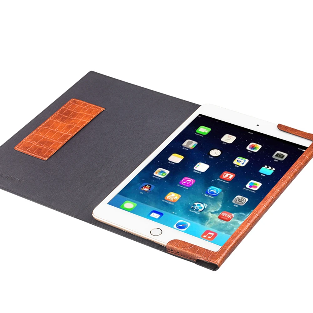 QIALINO модный умный тонкий чехол из натуральной кожи для iPad Mini 4 откидной Чехол