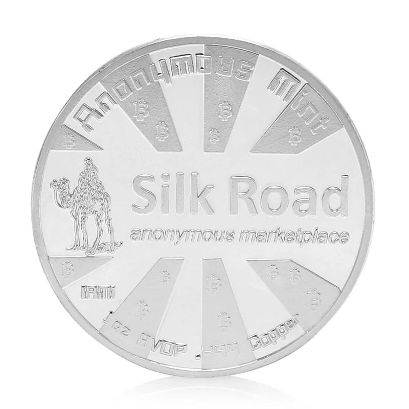 2017 SilkRoad Биткоин BTC монета позолоченные памятные монеты коллекционное искусство