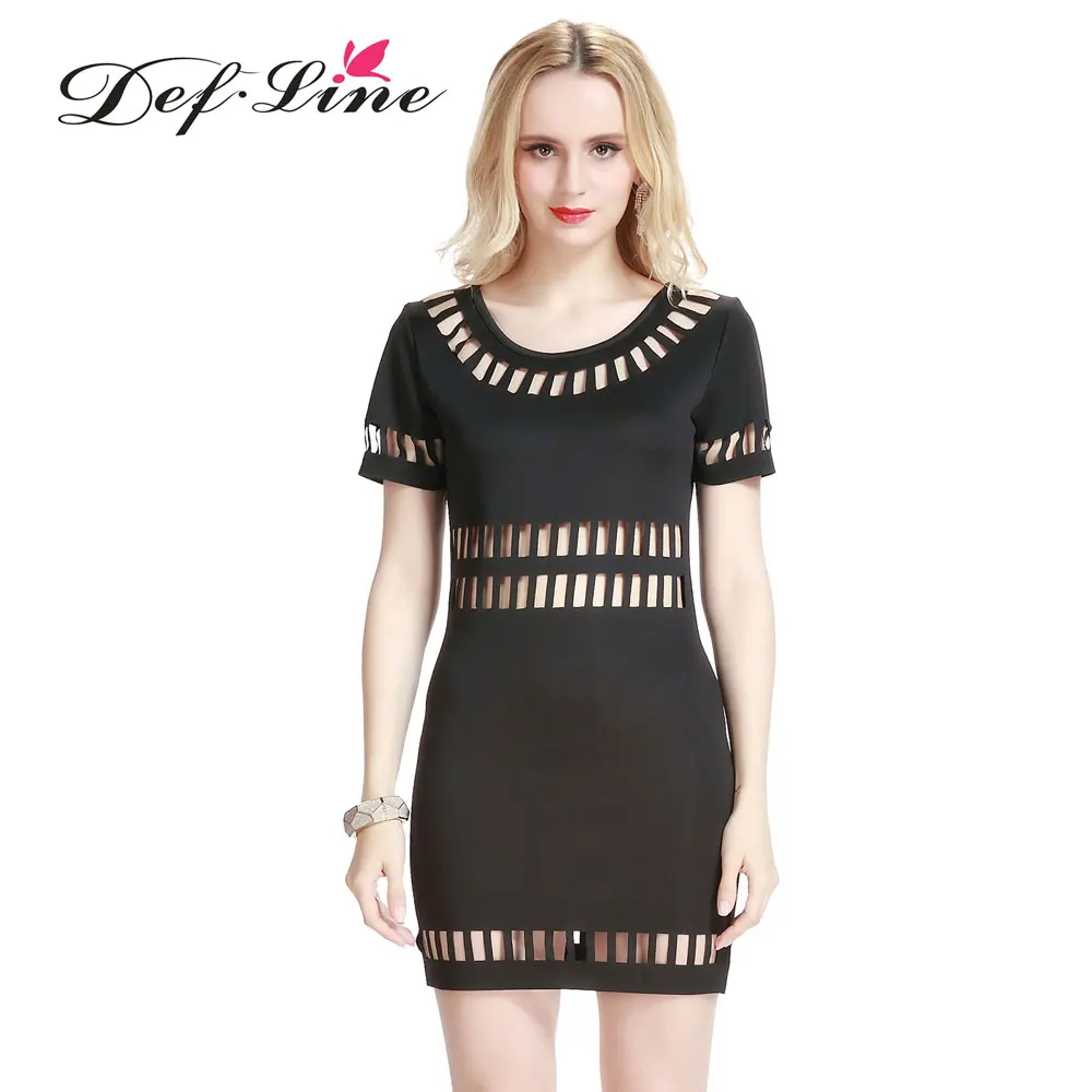 DEFLINE 2016 Женщины Платье Vestido Новый Новинка Мода Горячий Продавать Женщин Лазерная