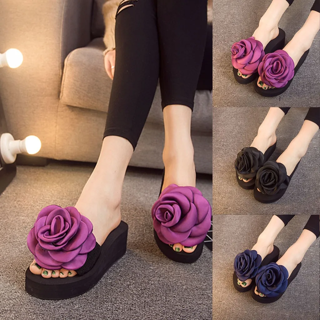 Сандалии SAGACE женские с цветами летние шлепанцы для дома и улицы пляжная обувь