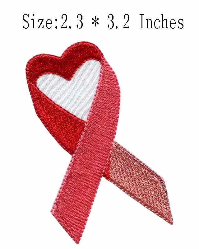 

The ribbon 2.3"wide embroidery patch for long/heart/white fabric