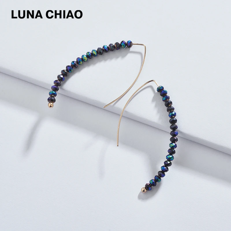 LUNA CHIAO 2020 модные трендовые простые серьги-подвески золотистого цвета с большим
