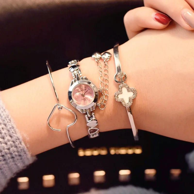 Изысканные аксессуары подарочные часы и два браслета коробка роскошные женские