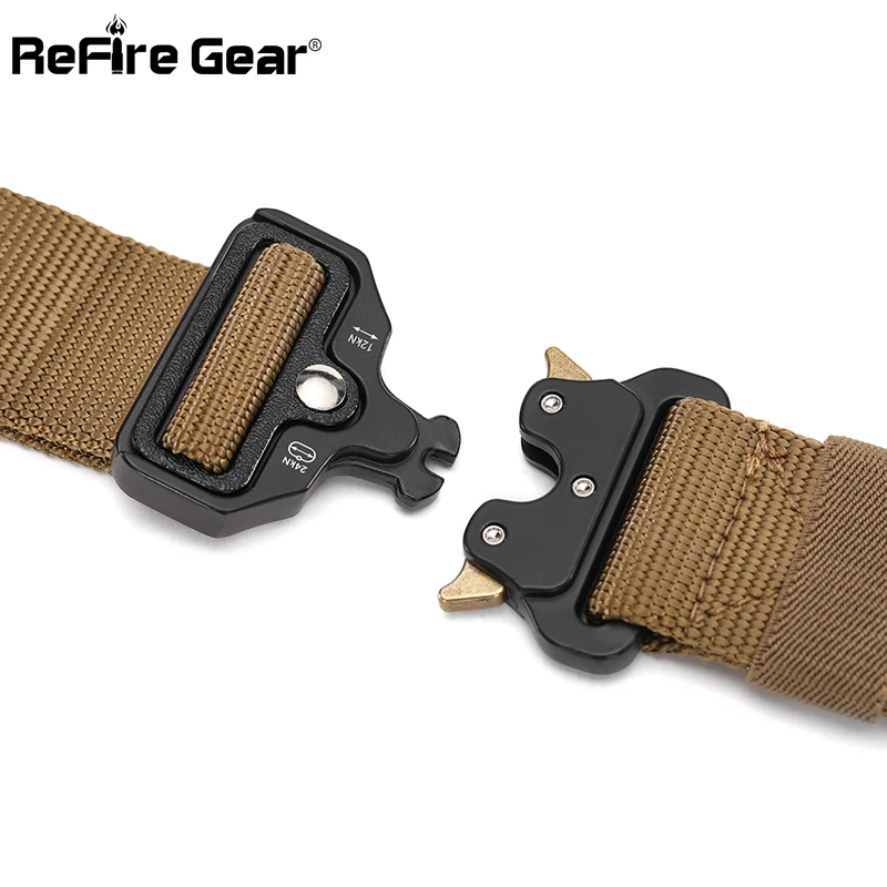 ReFire Gear военная техника быстросъемный армейский ремень для мужчин сверхмощный боевой тактический ремень повседневный прочный нейлоновый ремень поясной ремень
