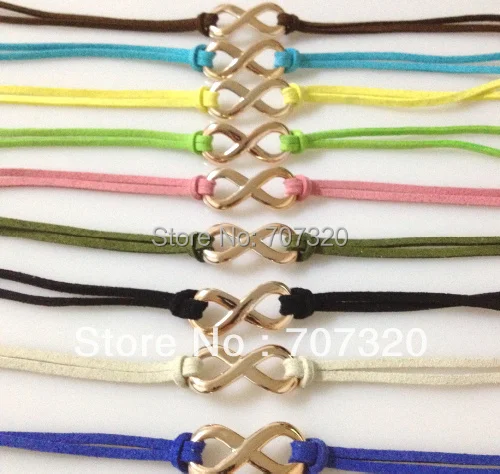 Неоновый браслет Infinity 4 шт./лот кожаный с подвесками ювелирные изделия дешевый