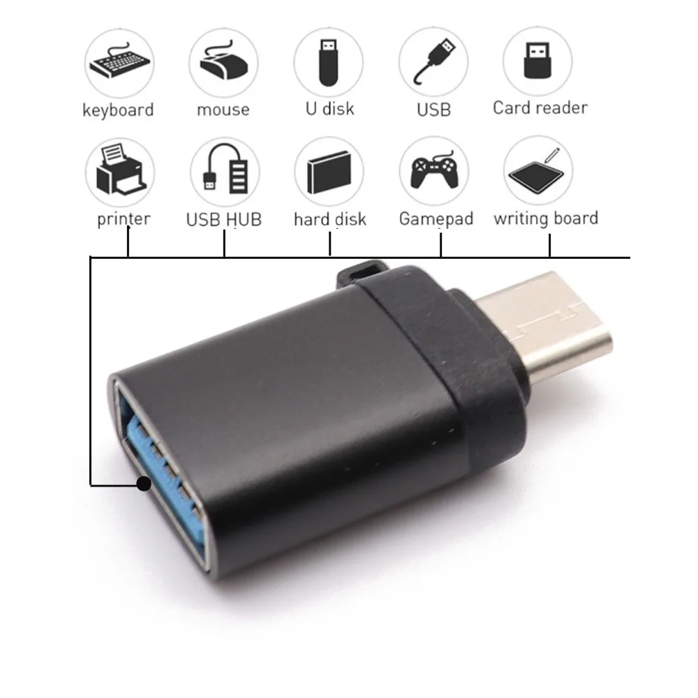 Адаптер OTG type c usb micro 3 0 конвертер для samsung s8 s9 huawei sony one plus usbc|Переходники и адаптеры|