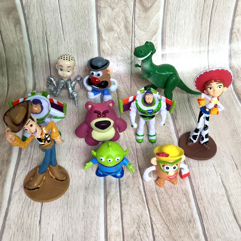 10 шт./лот Toy Story Рисунок Игрушки Вуди Базз Лайтер Джесси Рекс Мистер Картофельная